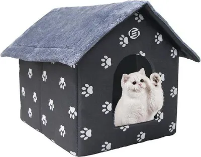 Immagine prodotto di Casetta per gatti da esterno, in legno, grande, resistente alle intemperie