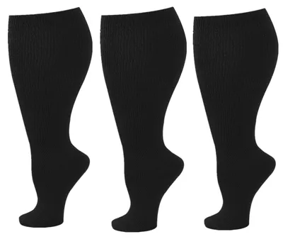 Productafbeelding van Solidchoice - Brede Kuit Compressiekousen, 3 Paar