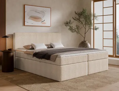Produktbild von Emlar Boxspringbett Tilia ONE 140x200 - Bett mit Matratze und Topper - Boxspringbett mit Bettkasten und Matratze - Boxspringbett Beige (Tilia 03)