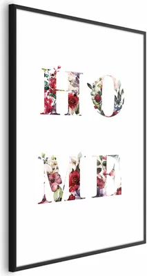 Produktbild von Posterpapier Poster - Home in Flowers 21x30 cm Text m-A-0910-ao-a