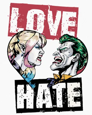 Zdjęcie produktu dla Zuty - Painting by Numbers - HARLEY QUINN AND JOKER (BATMAN), 40x50 cm, off canvas na ramie