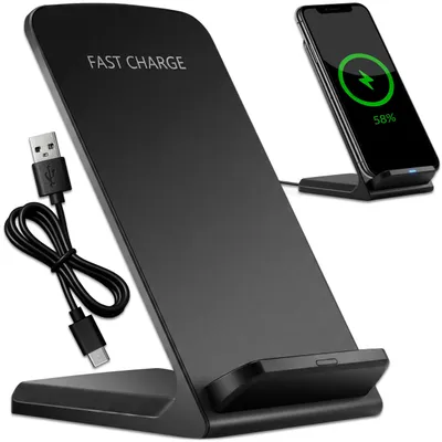 Image de Chargeur sans fil 15 W, chargeur à induction avec câble USB et écran LED