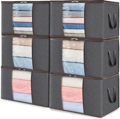 Productafbeelding van Famanu opbergboxen voor kleding, inklapbare opbergboxen, set van 6, 60 liter
