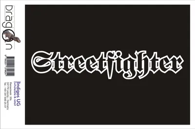 Produktbild von Aufkleber / Autoaufkleber - JDM / Die cut / Auto / OEM - Streetfighter - 210x40 mm schwarz - Heckscheibe / Heckscheibenaufkleber
