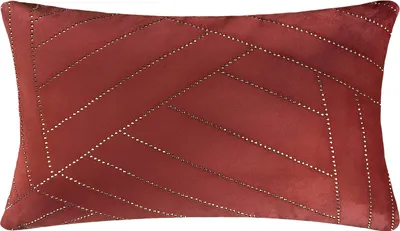 Produktbild von Domarex r Kissenbezug 30x50 cm aus Velvet mit Strasssteinen – Pflegeleicht - Ideal für Wohnzimmer und Schlafzimmer- Rot