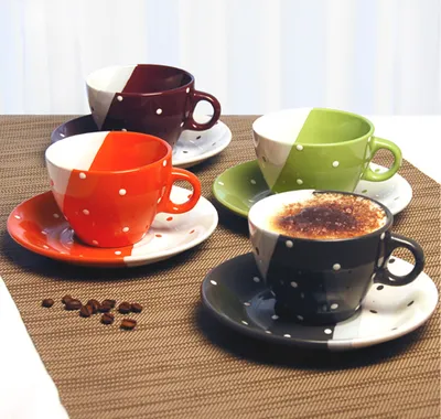 Produktbild von Jumbotassen  4er Set Stoneware Dekor Dots
