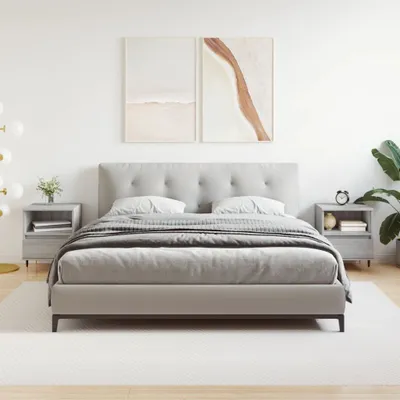 Obrázek produktu pro vidaXL Noční stolky 2 ks. Grey Sonoma 40x35x50 cm odvozený výrobek ze dřeva