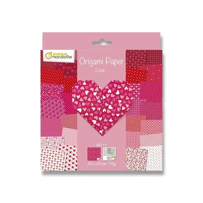 Immagine prodotto di Set di carte Clairefontaine Origami Heart 60 fogli