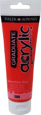 Obrázok produktu pre Daler-Rowney Graduate, 120 ml, Červená, Rúra, Vodeodolný