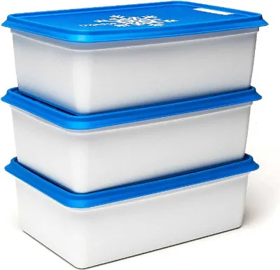Image de Amuse Alaska-Lebensmittelbehälter-Set mit Deckel, stapelbar und unzerbrechlich, hergestellt in Europa Set of 3- 67 oz. each weiß