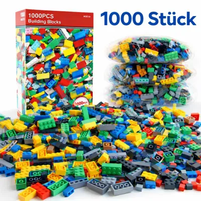 Image de Ensemble de briques 1000 pièces Mix de briques de construction Klemmbaustein Mix Bricks Briques aléatoires Enfants Set de construction Créatif