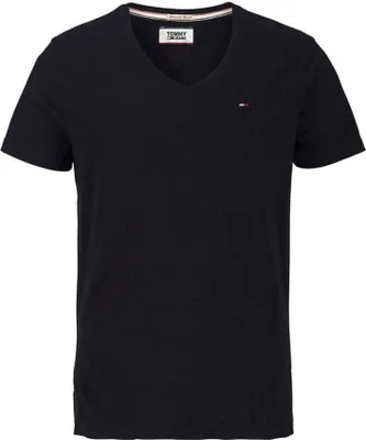 Produktbild von TOMMY HILFIGER HERREN-KURZARM-T-SHIRT SCHWARZ : Farbe - Schwarz, Größe - L Größe: L Farbe: Schwarz
