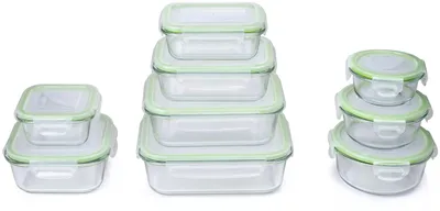 Produktbild von Set von 12 Glasbehältern mit Deckel für Meal Prep