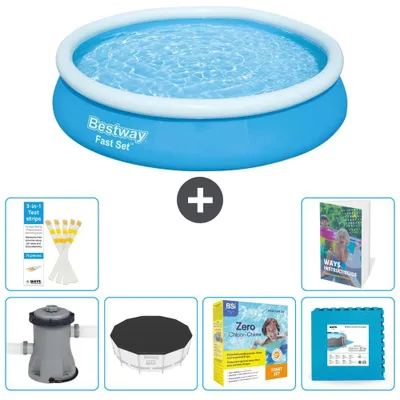 Immagine prodotto di Piscina gonfiabile Bestway Fast Set, rotonda, dimensioni 366x76 cm, composta da 5 elementi, modello S276