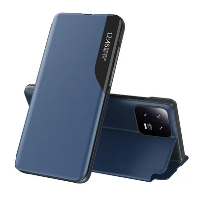 Obrázek produktu pro Flipové pouzdro pro Xiaomi 13,Polyuretankůže pouzdro s okénkem a funkcí stojánku modré
