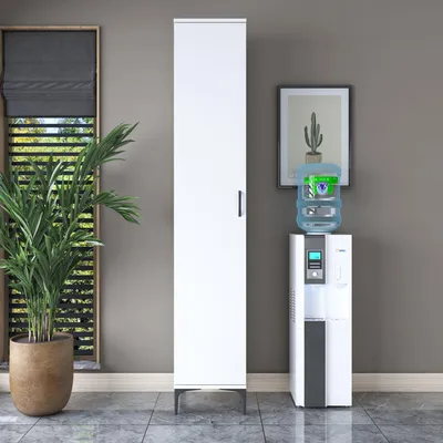 Image de Skye Decor, armoire multifonctionnelle de haute qualité, blanche, dimensions : 40 x 218,6 x 45 cm, classe E1, 100% mélaminé
