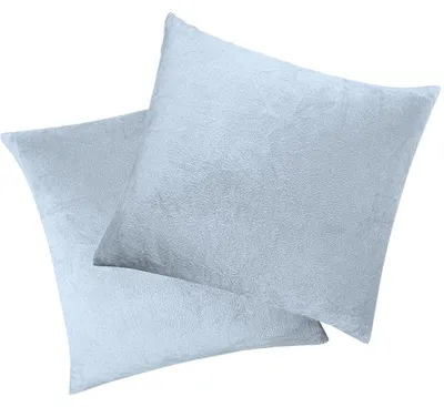 Produktbild von 2er-Set Kissenbezüge 40x40 cm Samt Hellblau