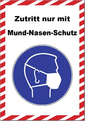 Produktbild von mashpaper wetterfeste   Warnetiketten "Mund-Nasen-Schutz" A4 weiß