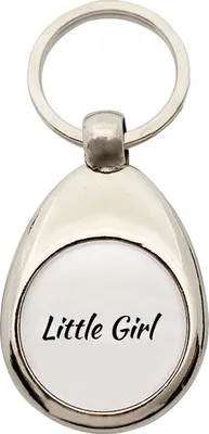 Produktbild von Huuraa Schlüsselanhänger Little Girl Schriftzug Metall Schlüsselring Einkaufswagenchip Geschenkidee