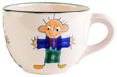 Produktbild von Suppentasse Männel aus Steinzeug, weiß, glasiert, spülmaschinenfest, Höhe 8,5 cm, Ø 11,5 cm