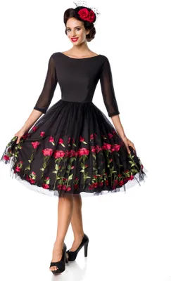Produktbild von Belsira - besticktes Premium Vintage Swingkleid - S -