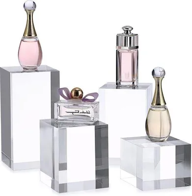 Produktbild von Transparent Acryl Displayständer für Schmuck und Accessoires, 5 x 5 x 4/6/8/10 cm