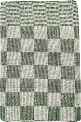 Image de Ensemble de torchons de cuisine Unyqoos® – 12 pièces (65 x 65 cm), 100% coton, à carreaux verts, qualité professionnelle
