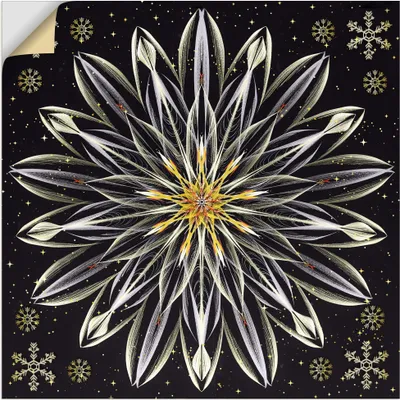 Produktbild von ARTland Wandbild, selbstklebend Mandala - Eisblume Größe: 30x30 cm