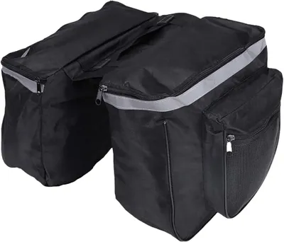 Immagine prodotto di Borsa doppia per bicicletta - Borse per bicicletta - 25L - Impermeabile - Con riflettori - Adatta per e-bike