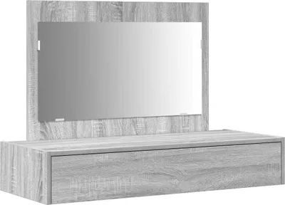 Produktbild von vidaXL Schminktisch mit Schubladen Grau 100 x 40 x 70 cm Holzwerkstoff