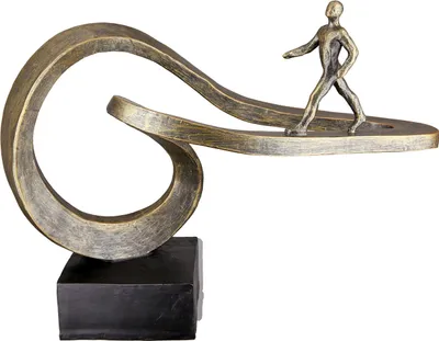 Immagine prodotto di Gilde Skulptur, "Path", Kunstharz, bronzefarben, VE 1, L. 15 cm, B. 32 cm, H. 25 cm 37864 4063387378649