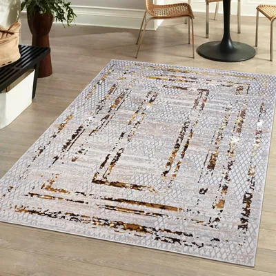 Zdjęcie produktu dla Dywan 160 x 230 cm beżowo-kremowy ze złotem / MZ38K Abstract