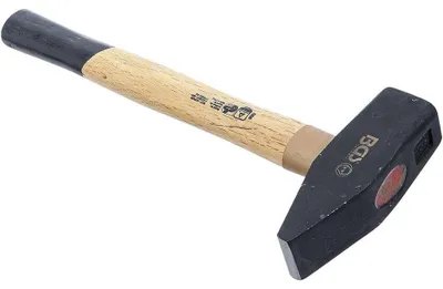 Image de Marteau Mécanicien 2000 g - Manche Bois, Norme DIN 1041 - Précision et Robustesse - D-Work