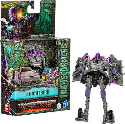 A Transformers Rise of the Beasts toy packaging and the toy itself.