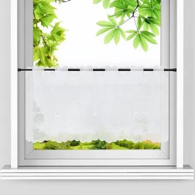 Obrázek produktu pro Venkovská záclona, bílá, 30 x 90 cm, látka