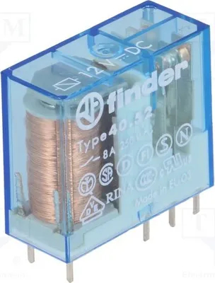 Produktbild von 1x Relais: elektromagnetisch 8A/250VAC USpule : 12VDC Mini 40.52.9.012.0000 Elek