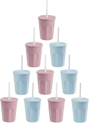 Obrázok produktu pre Plastové poháre na párty, 0,25 litra, svetlo modré/ružové, na objednávku