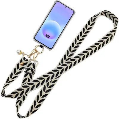Image de Coque pour Samsung Galaxy A57 5G, Antichoc Anti-Rayures avec Bandoulière Noir Amovible