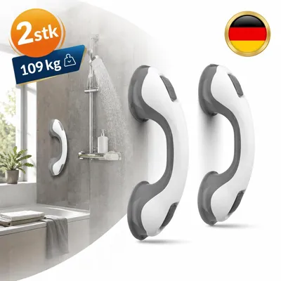 Immagine prodotto di Maniglie di supporto per doccia, 2 pezzi, con ventosa, per anziani, 29 cm, per il bagno