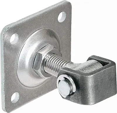 Produktbild von Torangel einstellbar M16 Anschraubplatte 75 x75x4mm Torbänder Torscharnier