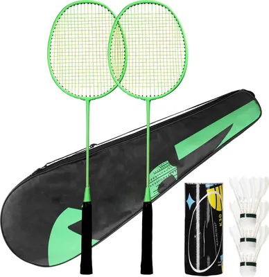 Produktbild von Training Badminton Schläger Federball Set Sportunterricht Übung Sportausrüstung Eisenlegierung Kit