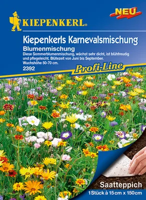 Produktbild von Blumenmischung Kiepenkerls Karnevalsmischung (Saatteppich) | Saatbänder & Saatplatten von Kiepenkerl