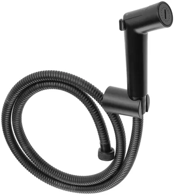 Produktbild von Bidetta-Set, Punkt-, mit Halter für Handbrause schwarz, bidet set