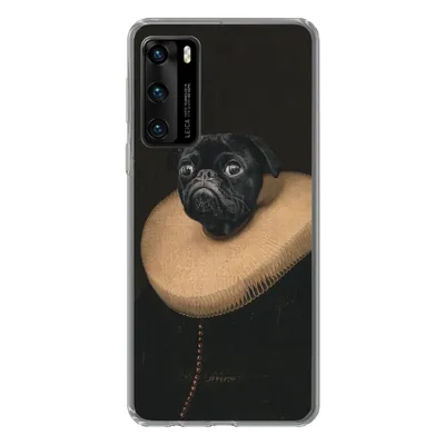 Produktbild von MuchoWow® Handyhülle Schutzhülle Hülle für Huawei P40 Hund - Halsband - Kunst Silikon Softcase Handy Hülle - Handytasche