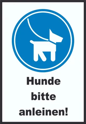 Produktbild von Hunde bitte anleinen Schild A0 Rückseite selbstklebend