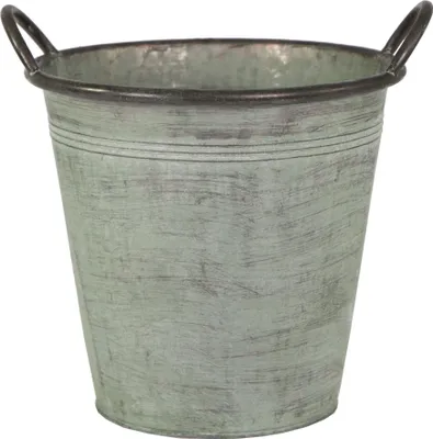 Produktbild von Eimer mit Griff Metall Ø31cm H29cm Pflanzkübel Pflanztopf