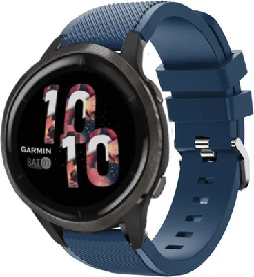 Produktbild von Strap-it Garmin Venu 2 Armband Silikon - 45mm - Dunkelblau