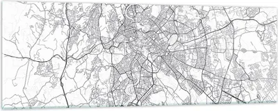 Produktbild von Bilder auf glas - Einteilig - Stadt Karte Rom - 90x30cm - Glasbilder - Wandbilder - Bilder - zum Aufhängen bereit - Wanddekoration aus Glas - Glas Bilder - Wandbild auf Glas - GAB90x30-4682