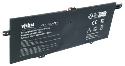 Produktbild von vhbw Akku Ersatz für Lenovo L16L4PB3, L16C4PB3, L16M4PB3 für Notebook (6200 mAh, 7,68 V, Li-Polymer)