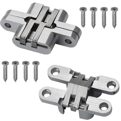 Produktbild von Verdeckte Scharniere Topfscharnier - 16 x 70 mm - Zinklegierung - Edelstahl - 2 Stück